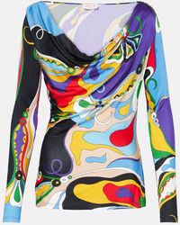PUCCI - Top Orchidee Aus Jersey - Lyst