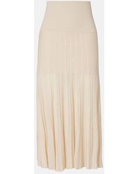 Isabel Marant - Ezra Pleated Semi-Sheer Crepe Skirt - Lyst