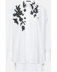 Dolce & Gabbana - Camicia in popeline di cotone con pizzo - Lyst