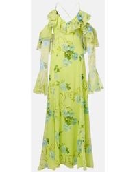 Blumarine - Floral Silk Crepe Gown - Lyst