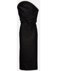 Magda Butrym - Crochet-Trimmed Cotton Midi Dress - Lyst
