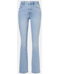 FRAME - Ruler High-Rise Straight Jeans - Lyst