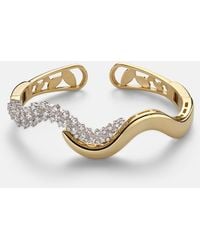 YEPREM - Golden Strada 18Kt And Cuff Bracelet With Diamonds - Lyst