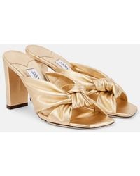 Jimmy Choo - Avenue 85 Metallic Leather Sandals - Lyst