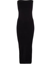 Wolford Aurora Strapless Jersey Midi Dress - Black