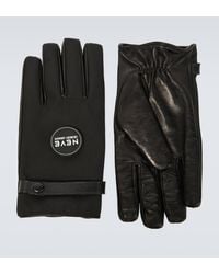 Giorgio Armani - Neve Leather And Nylon Gloves - Lyst