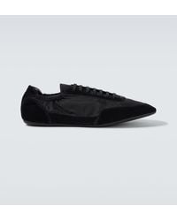 Prada - Collapse Re-Nylon And Suede Sneakers - Lyst