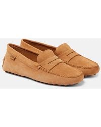 Tod's - Gommino Suede Driving Shoes - Lyst