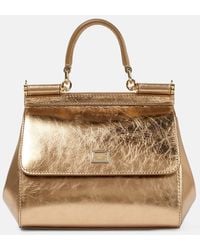 Dolce & Gabbana - Tote Bag Sicily Small Aus Metallic-Leder - Lyst