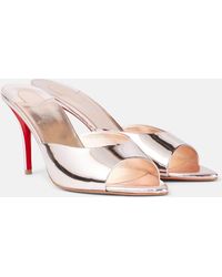 Christian Louboutin - Miss Z 80 Leather Mules - Lyst