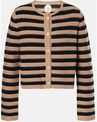 Jardin Des Orangers - Striped Wool And Cashmere Cardigan - Lyst
