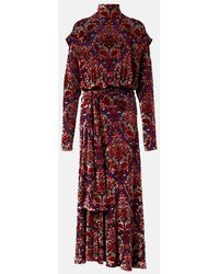 Rabanne - Draped Jacquard Maxi Dress - Lyst