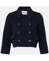 Miu Miu - Cropped-Mantel Aus Wolle - Lyst