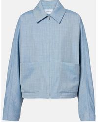 Ferragamo - Cropped Wool, Silk, And Linen Blouson - Lyst