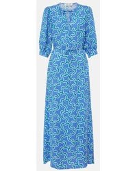 Diane von Furstenberg - Abito Lungo Drogo Con Stampa - Lyst