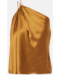 The Sei - One-Shoulder-Top Aus Seidensatin - Lyst