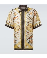 Dolce & Gabbana - Silk Shirt With Shell Motif - Lyst