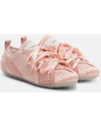 Simone Rocha - Ballerina Grip Satin And Suede Sneakers - Lyst