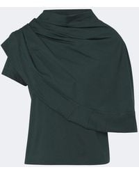 Magda Butrym - Draped Cotton-Blend Jersey Top And Scarf Set - Lyst