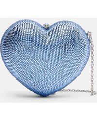 Judith Leiber - L'Amour Petit Coeur Embellished Clutch - Lyst
