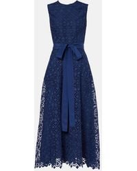 Elie Saab - Bow-Detail Macrame Midi Dress - Lyst
