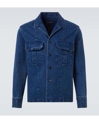 Tom Ford - Sobrecamisa De Denim A Rayas - Lyst
