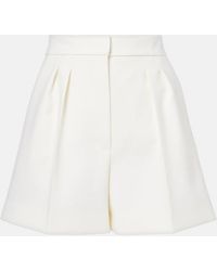 Max Mara - Zic High-Rise Wool-Blend Canvas Shorts - Lyst