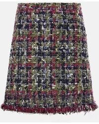 Etro - Wool-Blend Tweed Miniskirt - Lyst