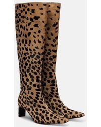KHAITE - Ona 55 Calf Hair Knee-High Boots - Lyst