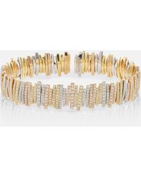 Suzanne Kalan - 18kt Yellow, Rose, And White Gold Bracelet With Diamonds - Lyst