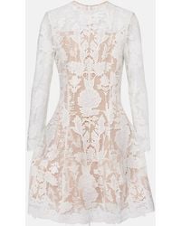 Oscar de la Renta - Minikleid Aus Guipure-Spitze - Lyst