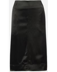 TOTEME - Paneled Satin Midi Skirt - Lyst