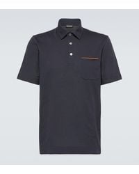 ZEGNA - Cotton Pique Polo Shirt - Lyst