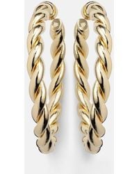 Jennifer Fisher - Twisted 14Kt-Plated Hoop Earrings - Lyst