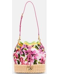Dolce & Gabbana - Bucket-Bag Taormina Dg Mit Raffiabast - Lyst