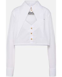 Vivienne Westwood - Cropped-Hemd Cut-Off Heart Aus Baumwolle - Lyst