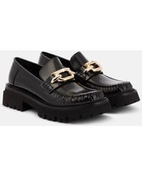 Ferragamo - Gancini-Buckle Leather Loafers - Lyst