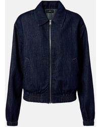 7 For All Mankind - Denim Bomber Jacket - Lyst