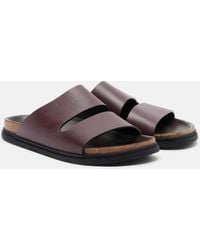 The Row - Band Leather Slides - Lyst