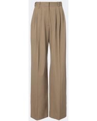 The Row - Daniela Pleated Wool Wide-Leg Pants - Lyst