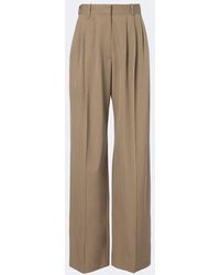 The Row - Daniela Pleated Wool Wide-Leg Pants - Lyst