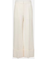 Valentino - Crepe Couture Wide-Leg Pants - Lyst