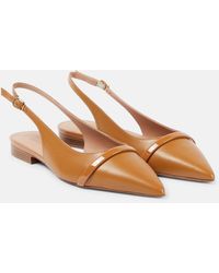 Malone Souliers - Jama Leather Slingback Ballet Flats - Lyst