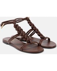 Gianvito Rossi - Capua Braided Leather Sandals - Lyst