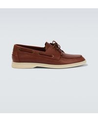Loro Piana - Sea-Sail Walk Leather Loafers - Lyst
