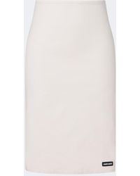 Miu Miu - Cotton-Blend Poplin Pencil Skirt - Lyst