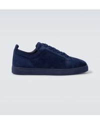 Christian Louboutin - Baskets Louis Junior En Daim - Lyst
