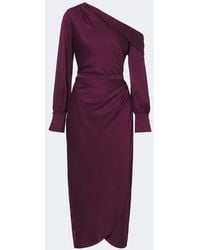 Jonathan Simkhai - Camila Draped Satin Midi Dress - Lyst