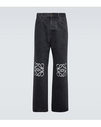 Loewe - Jeans rectos con anagrama - Lyst