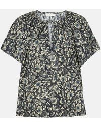 Ulla Johnson - Sena Printed Cotton-Blend Top - Lyst